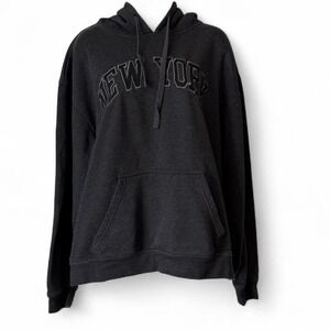 Unisex Dark Gray New York Hoodie Sweatshirt